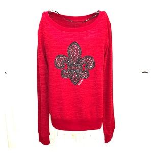 Miss Me Oversized Terry Sweater sz Small